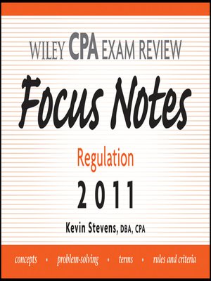 cover image of Wiley CPA Examination Review Focus Notes